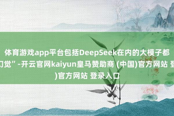 体育游戏app平台包括DeepSeek在内的大模子都存在“幻觉”-开云官网kaiyun皇马赞助商 (中国)官方网站 登录入口